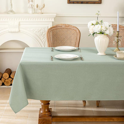 Sage Green Table Cloth Rectangle Tablecloth 60 X 104 Inches Spill-Proof Waterproof Table Cover for Dining Kitchen Room Farmhouse Home Gifts for Mothers Day Spring Summer1