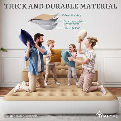 Queen Size Air Sofa Bed with Headboard and Pump8