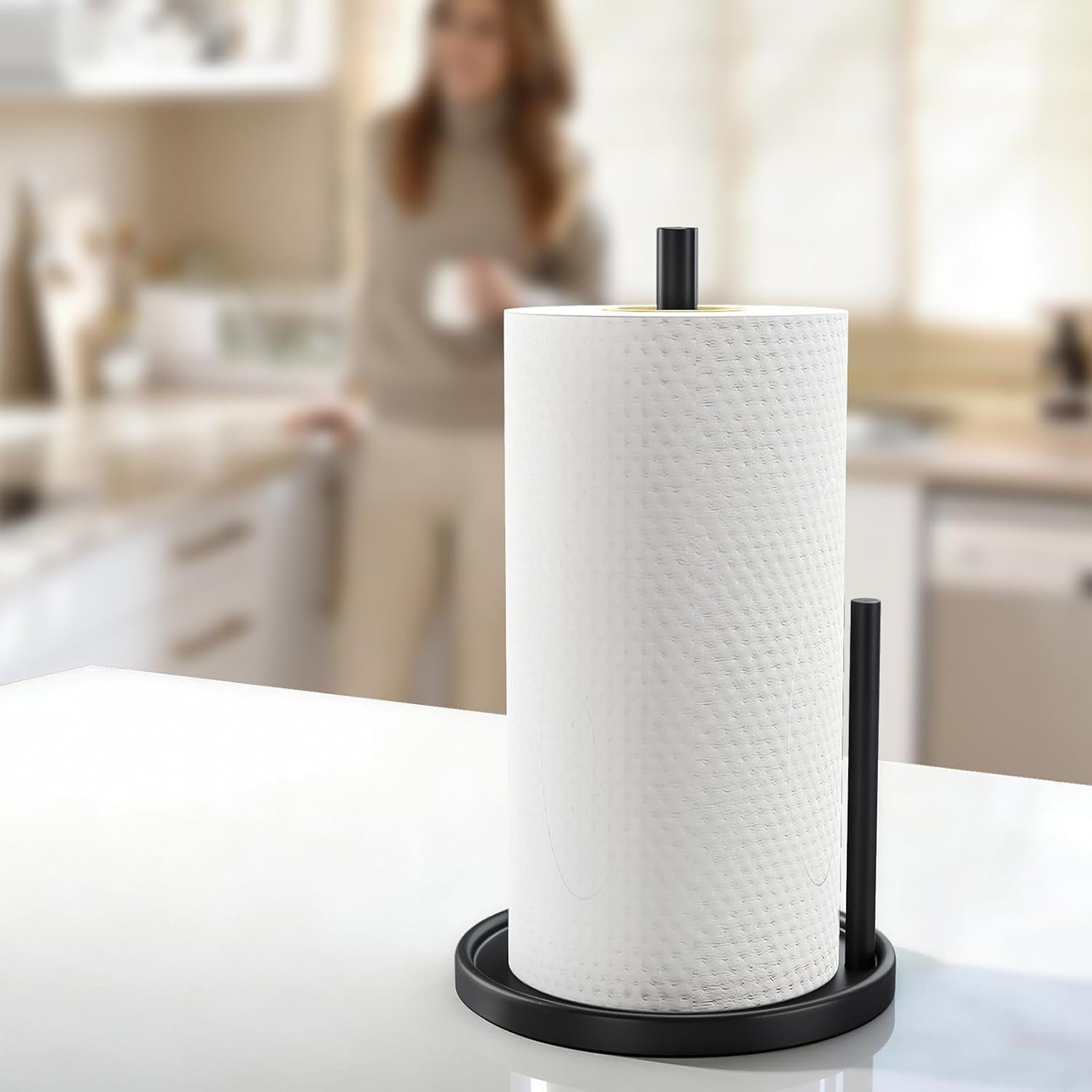 paper-towel-holder-countertop-black-kitchen-paper-towels-holder-paper-roll-holder-with-weighted-base