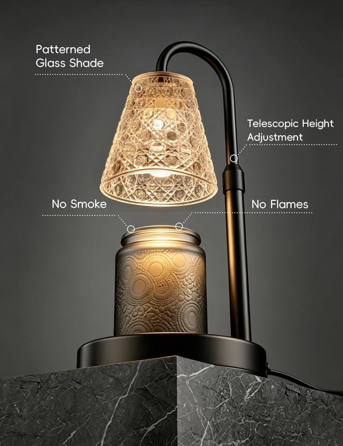 candle-warmer-lamp-with-timer-dimmable-wax-melt-warmer-black