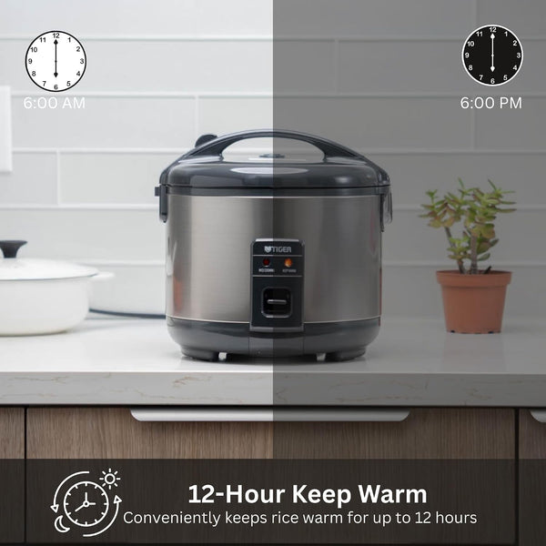 JNP-S18U-US 10 Cup Capacity White Rice Cooker with Non-Stick Inner Pot, Retractable Power Cord, and Keep Warm up to 12 Hours (Urban Satin)6