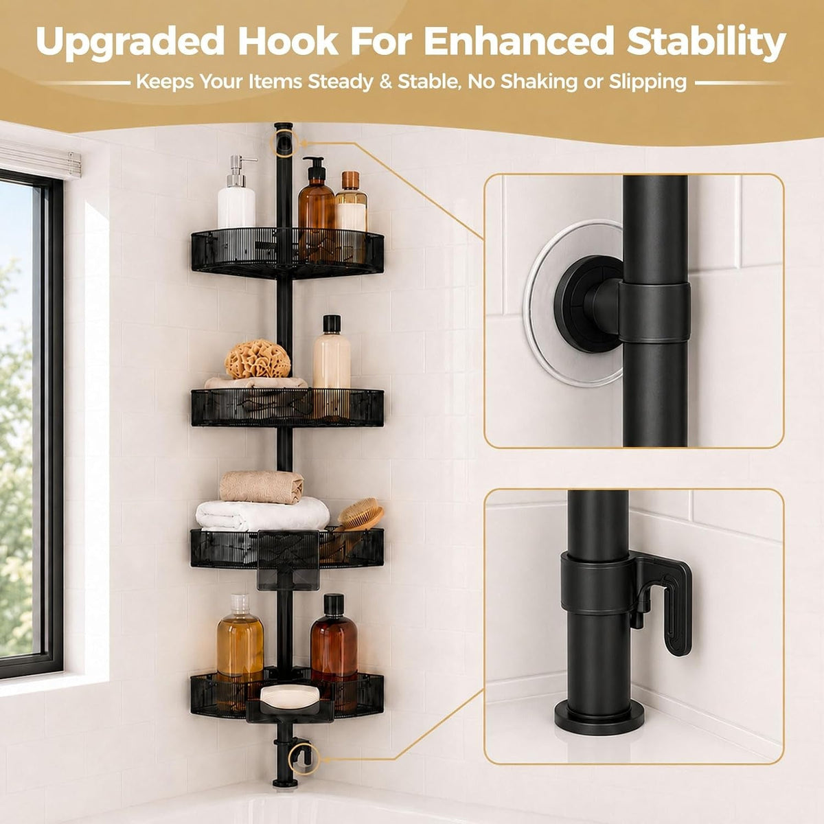 corner-shower-caddy-adjustable-4-tier-rustproof-bathroom-organizer-shelves-45-75-inch-no-drill-quick-installation-bathtub-corner-shelf