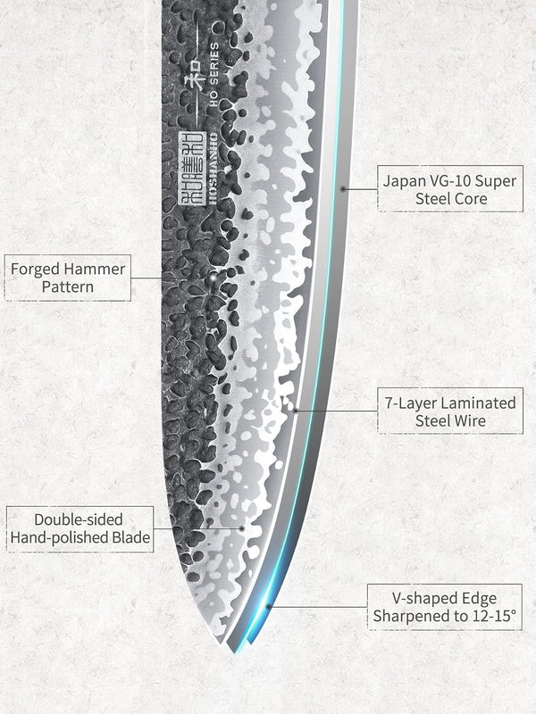 6 Inch Deba Knife, Japanese VG10 High Carbon Steel Kitchen Knife for Sushi Sashimi & 8 Inch Japanese Gyuto Chef Knife, 7 Layers High Carbon Steel VG-10 Kitchen Knife7
