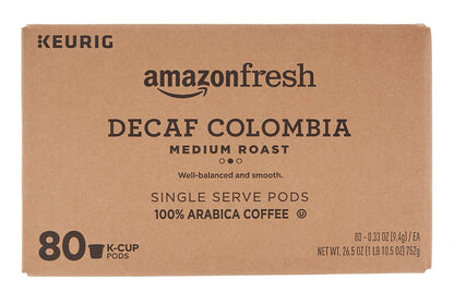 Amazonfresh 80 Ct. K-Cups, Decaf Colombia Medium Roast, Keurig K-Cup Brewer Compatible3