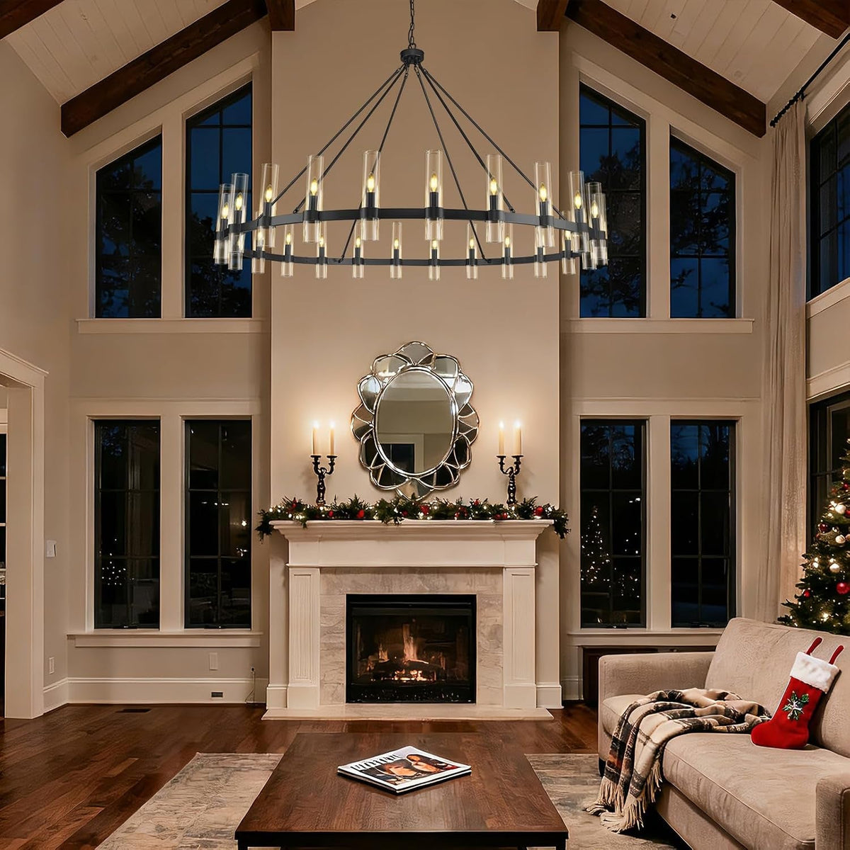 70-24-light-black-wagon-wheel-chandelier-for-high-ceilings-living-room