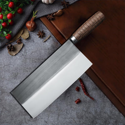 Meat Cleaver,Cleaver Knife 7.5 Inch Forged Cleaver Kitchen Chinese Slicing Knife Sushi Filleting Knife Butcher Knife Meat Cooking Cutter3