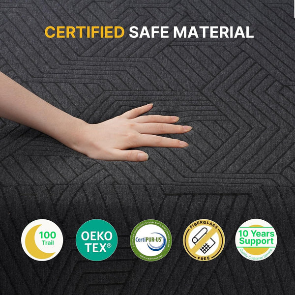 10 Inch Queen Mattress Cooling Memory Foam Mattresses, Medium Firm4