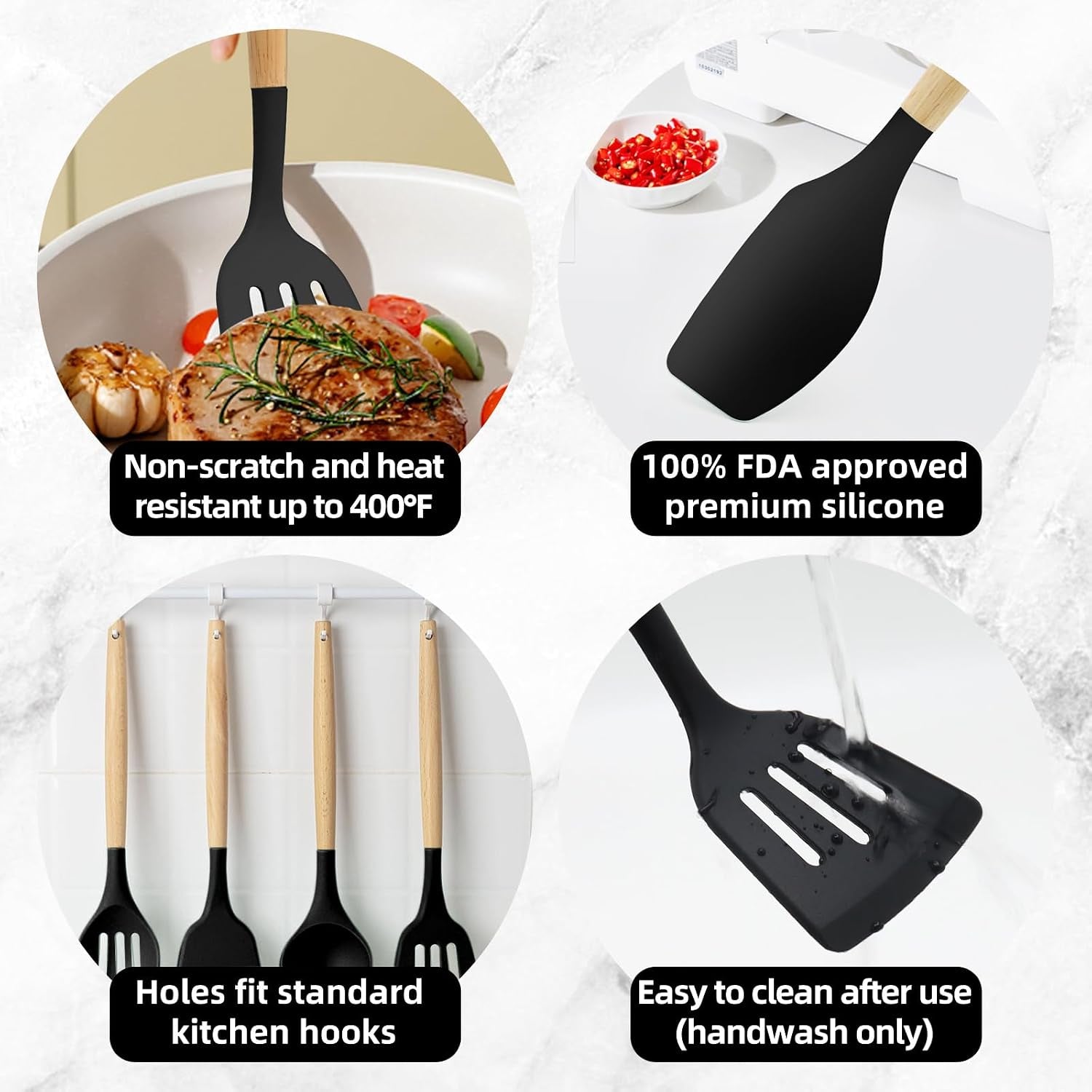 12-piece-silicone-kitchen-utensils-set-with-wooden-handle-non-stick-heat-resistant-cooking-utensils-446-f-includes-spatula-spoon-turner-tongs-whisk-great-for-home-cooks-black