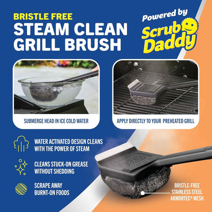 Steam Clean Bristle Free Grill Brush Powered by Scrub Daddy3