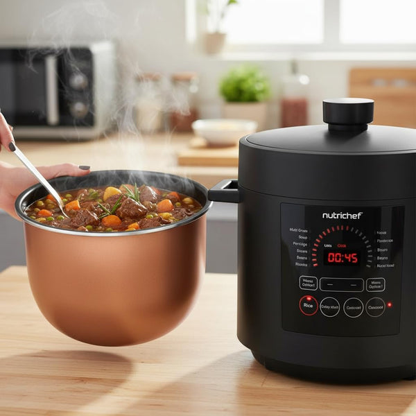 Electric Pressure Cooker 6 Quart Capacity | 9 Function Digital Countertop Pressure Cooker | Adjustable Time & Temperature | Cook, Bake, Steam, Broil, & Braise | 13.1 X 11.4 in | Black5