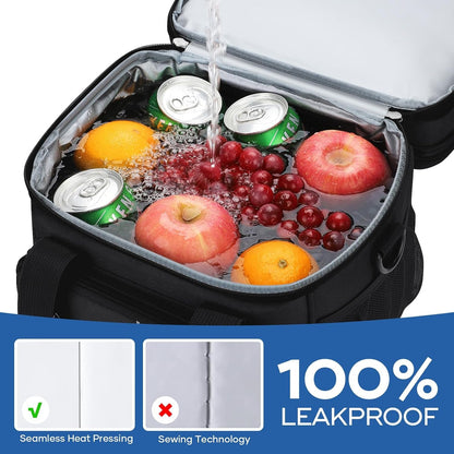 Insulated Lunch Bag, Portable Double Deck Lunch Box for Men Women6