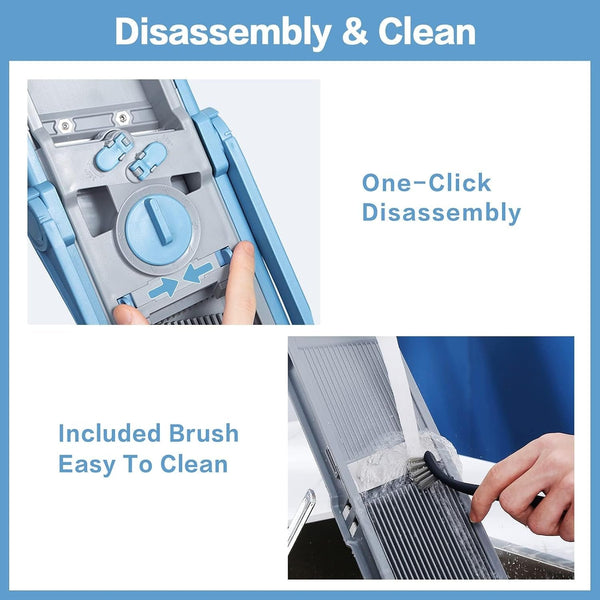 Upgrade Safe Mandoline Slicer Plus, Bigger Size, Skyblue5