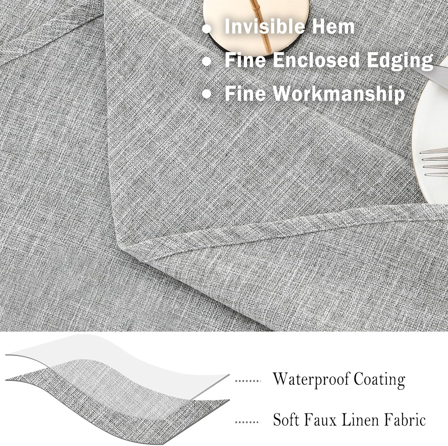 faux-linen-round-tablecloth-waterproof-spill-proof-48-inch-farmhouse-table-cloth-textured-rustic-circle-table-cover-for-dining-kitchen-party-grey