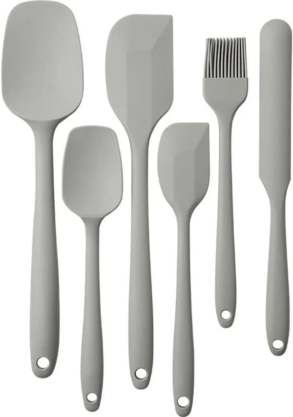 6 Pieces Silicone Spatula Set, Food Grade Rubber Spatula with Ergonomic Grip, Rubber Spatulas Silicone Heat Resistant Spatula Set for Kitchen Use, BPA Free Dishwasher Safe1
