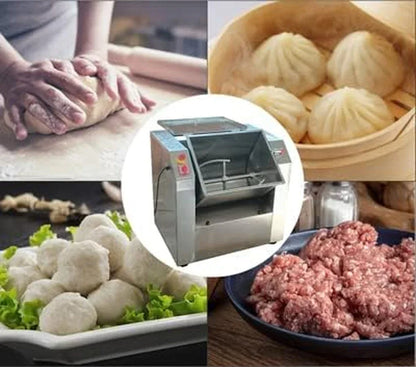 Commercial Dough Mixer All Stainless Steel Pizza Dough Mixer 110V Dough Blender Kneading Machine with 25 KG Kneading Capacity and 90 Degree Tilt for Schools Bakeries Restaurants Pizzerias8
