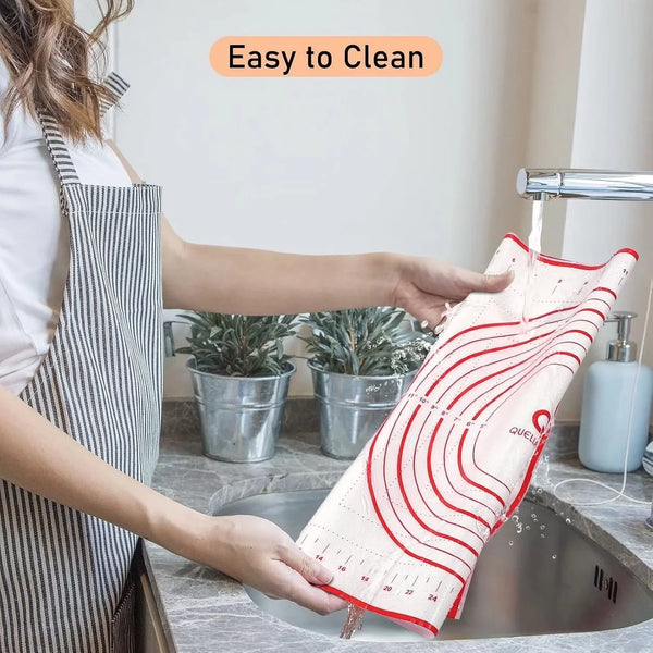 Silicone Baking Pastry Mat Large Dough Kneading Sheet for Rolling, 16×24 in | Non-Stick Non-Slip Reusable Kitchen Pad with Measurement Household Baking Essential for Pie Bread Pizza Cookie Fondant Making7
