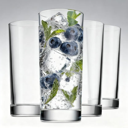 Everyday Drinking Glasses Set of 8, 14Oz Tall Glass Cups & 10.5Oz Short Dof Glasses Glass Water Cups, Hurricane Tumbler Drinkware for Cocktail, Iced Coffee, Beer, Tea, Wine, Whiskey7