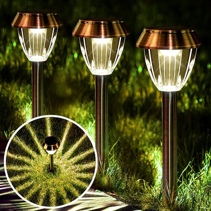 6 Pack Solar Pathway Lights Outdoor, New Upgraded Adjustable Warm & Cool White Solar Lights Outdoor Waterproof, Solar-Powered Garden Light for Path, Walkway, Yard, Driveway, Lawn, Backyard Decor1