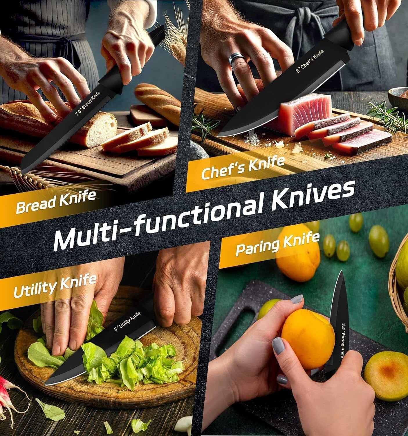 14-piece-black-kitchen-knife-block-set-with-built-in-sharpener-german-high-carbon-stainless-steel-blades-dishwasher-safe-ultra-sharp-edges-ergonomic-non-slip-handles
