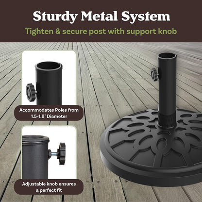 Outdoor Umbrella Base, 19Lb, Black3