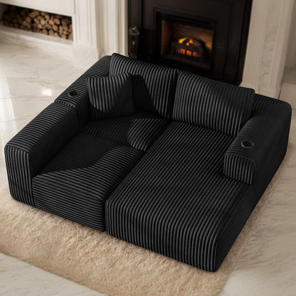 Modular Sectional Sofa, L-Shaped Boneless Cloud Couch Corduroy, No Assembly7