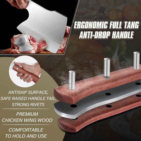 Meat Cleaver Knife - Heavy Duty Stainless Steel Hand Forged5