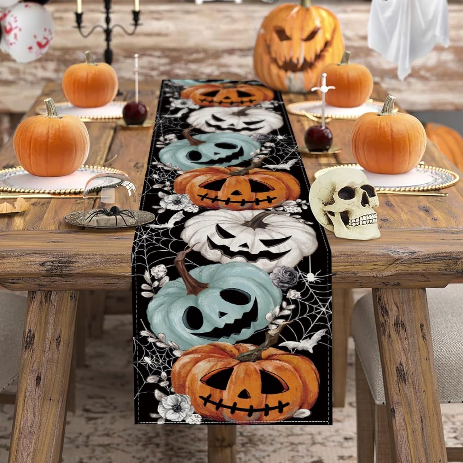 spooky-pumpkin-halloween-table-runner-13x90-inch-long-spider-web-runner-for-table-kitchen-dinning-table-decor-for-home-farmhouse-party-fall-festival-decor