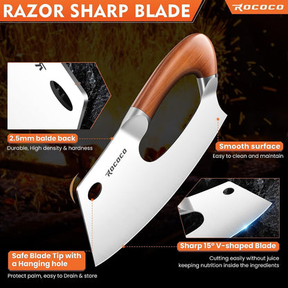 Effort Saving Meat Cleaver - Bronze Easy Handle Chef Knife5