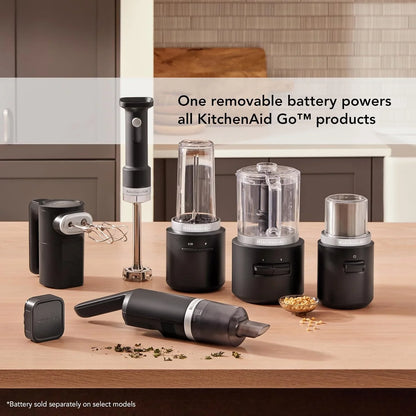 Kitchenaid Go Cordless Hand Mixer, Battery Included, KHMR762 | Cordless, 7 Speed Settings, Soft Start Feature, Stainless Steel Beaters, Battery Included, Black Matte6