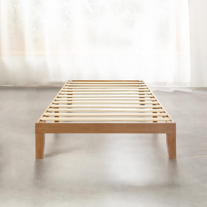 Naturalista Classic 12-Inch Solid Wood Platform Bed | Wooden Slats, No Box Spring Needed, Easy Assembly | Twin, Natural Pine3
