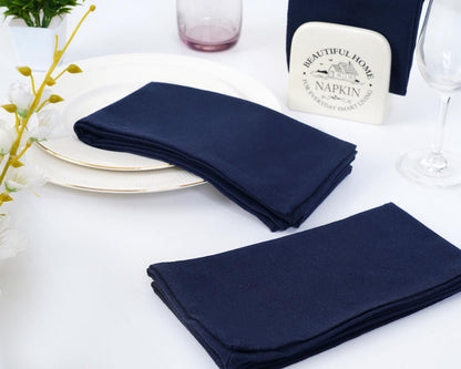 Solid Cloth Napkins Set of 12 Navy Blue 100% Cotton Dinner Napkins 18X18 Inches - Reusable, Absorbent & Washable Linen, Ideal for Wedding Events Farmhouse Parties Hotel & Everyday Use6