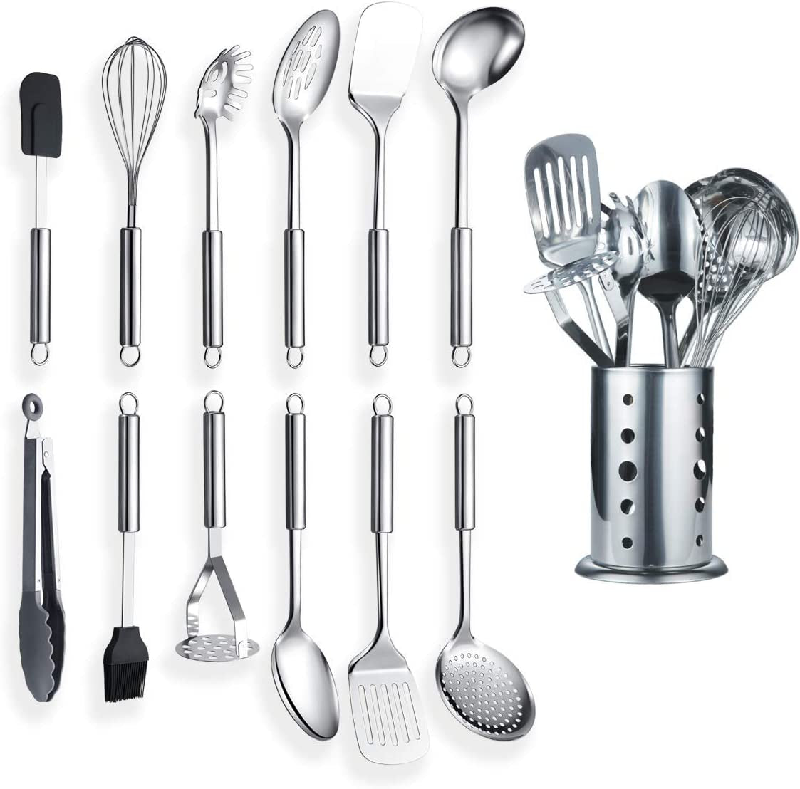 cooking-utensil-set-13-piece-stainless-steel-kitchen-tool-set-with-holder-include-cooking-spoon-spatula-whisk-cooking-tong-and-etc-13-pieces