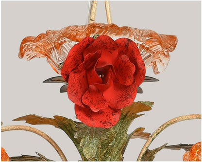 Floral Chandelier Lighting Lamp Hotel Cafe Art Deco Floral Chandelier Stairs Lamp Hang Lamp Home Decoration2