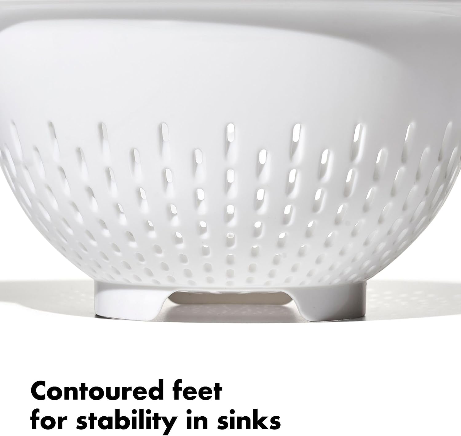 oxo-good-grips-plastic-strainer-3-qt-capacity-white-for-pasta-and-vegetables-colander-non-slip-feet-soft-handles-dishwasher-safe-stable-draining