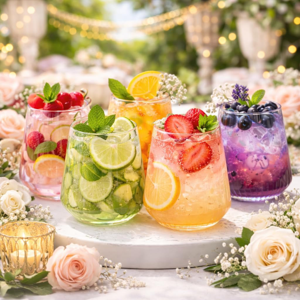 40-pack-12oz-ribbed-stemless-disposable-plastic-wine-glasses-shatterproof-bpa-free-recyclable-reusable-cocktail-champagne-whiskey-cups-unbreakable-clear-pet-for-wedding-party-birthday-outdoor-events