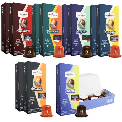 , Italian Craft Espresso Variety Espresso Capsules for Nespresso Originalline, Kosher, 120 Recyclable Aluminum Capsules1