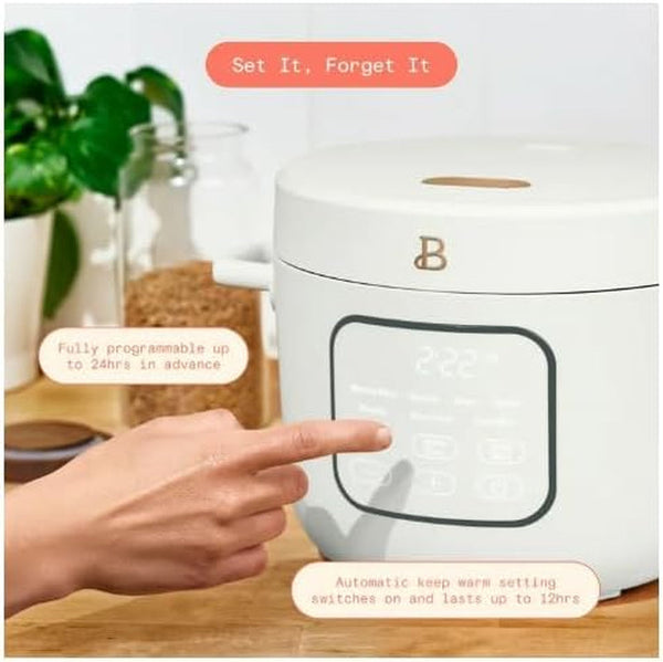 14-Cup Cooked Electric Rice & Grain Cooker, 6-Cup Uncooked, Evergood™ Ceramic Nonstick Coating, White Icing by Drew Barry~More6