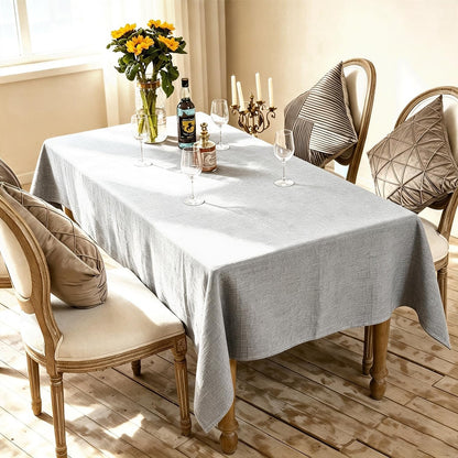 Gray Tablecloth Rectangle 55X71 Inch Waterproof Wipeable8