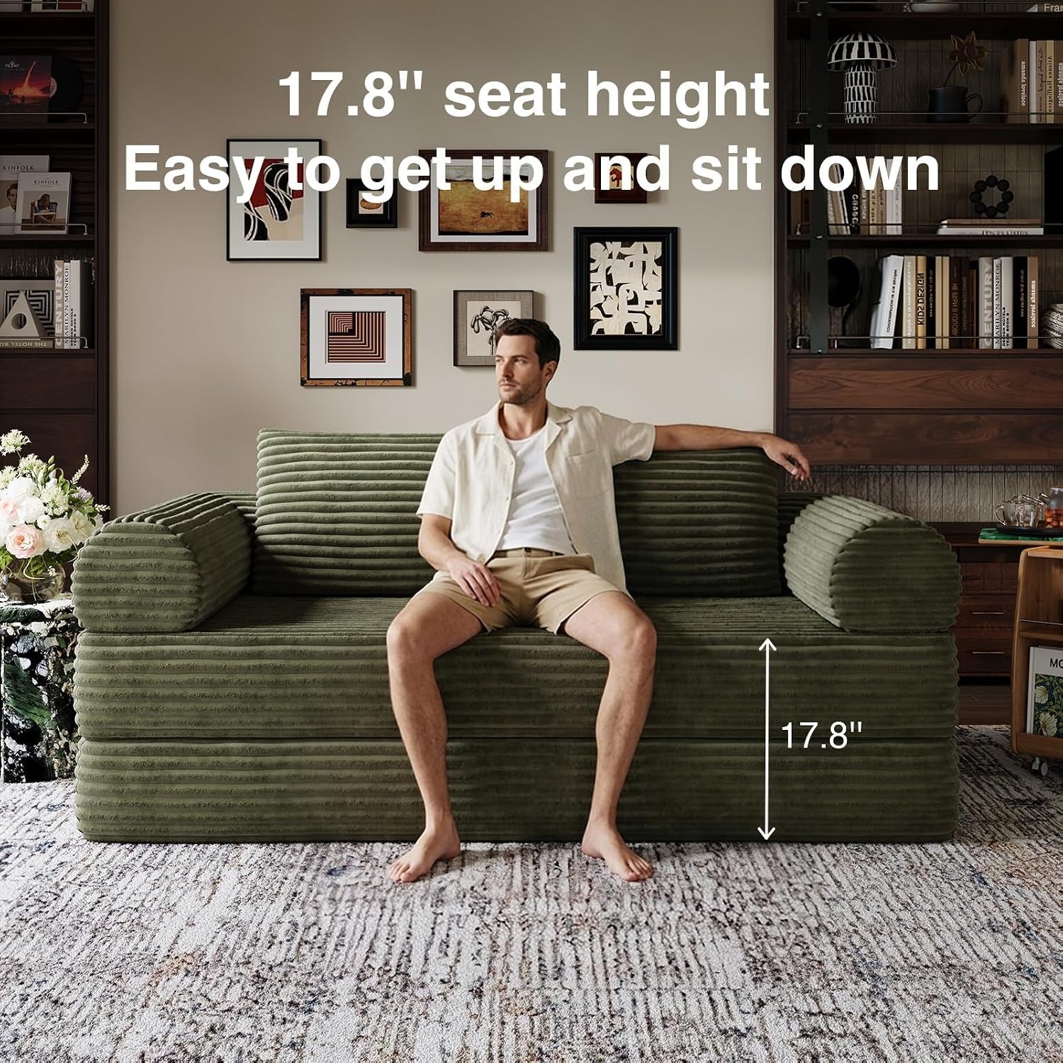 75-convertible-futon-sofa-bed-boneless-couch-with-smarts-coil®-support-high-density-foam-no-assembly-corduroy-folding-loveseat-floor-sleeper-for-living-room-apartment-bedroom-green