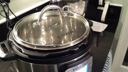 Tempered Glass Lid, 9.1-In, 6-Qt, Cooking Pot Lid, Stainless Steel Handle and Rim, Clear2