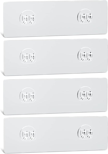 Shower Caddy Replacement Stickers, No Drilling Transparent Adhesive Strips for Shower Caddy, Soap Holder, Bathroom Storage Shelves & Kitchen Racks(4Pack)1