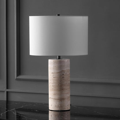 SAFAVIEH Couture Lighting Collection Rynetta Light Brown/White 24-Inch Dimmable Table Lamp for Bedroom Living Room Home Office Desk Nightstand (LED Bulb Included)7