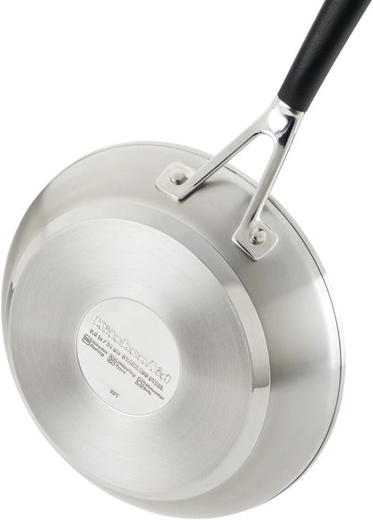 Kitchenaid Stainless Steel Cookware Induction Pots and Pans Set, 10-Piece, Brushed Stainless Steel10