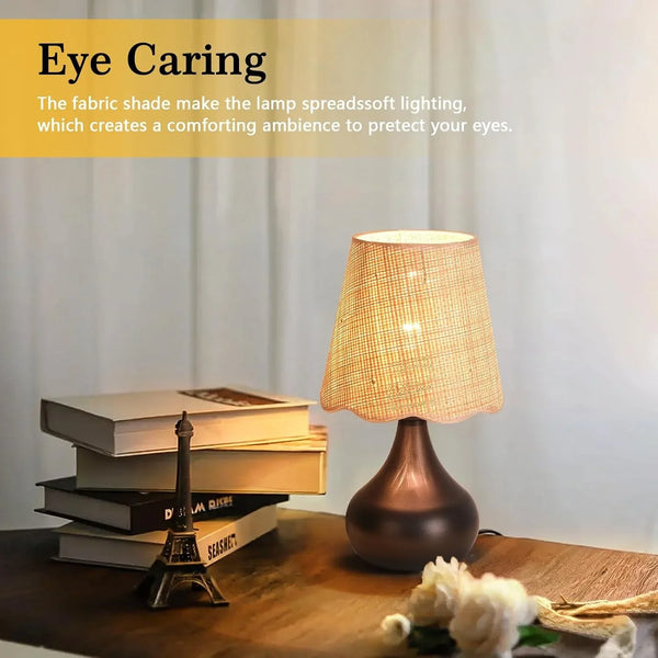 Oil Rubbed Bronze Small Table Lamp for Bedside, Farmhouse Bedroom Lamps for Nightstand, Vintage Small Table Lamps for Small Spaces for Bedroom, Kitchen Counter, End of Table, Office6