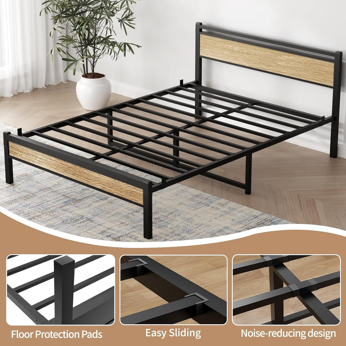 easy-install-16-inch-full-size-bed-frame-with-headboard-footboard