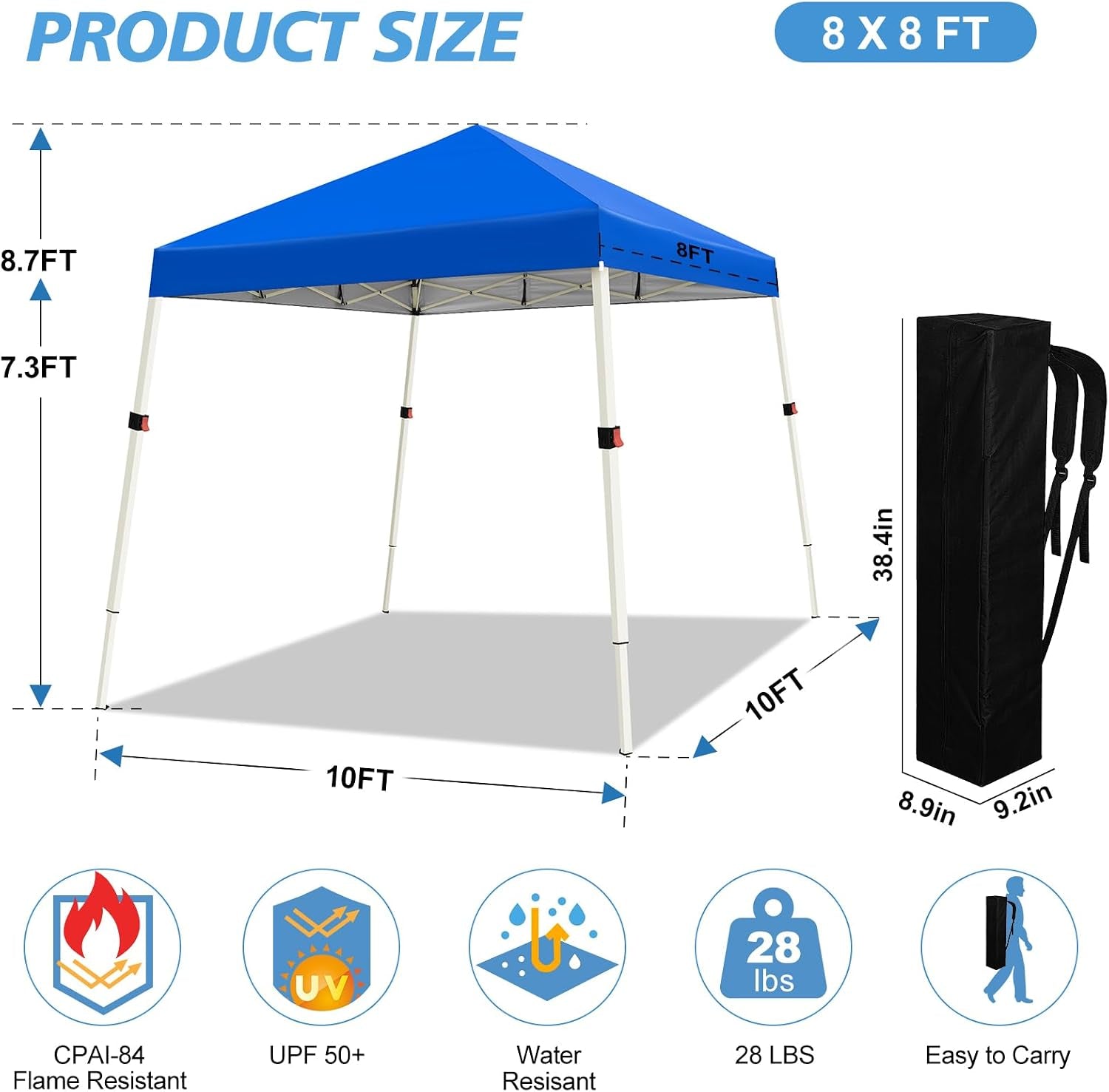 10x10-slant-legs-pop-up-canopy-tent-1-button-push-setup-canopy-tent-adjustable-height-instant-portable-shelter-protable-backpack-easy-outdoor-sun-shade-for-events-8x8-top-blue