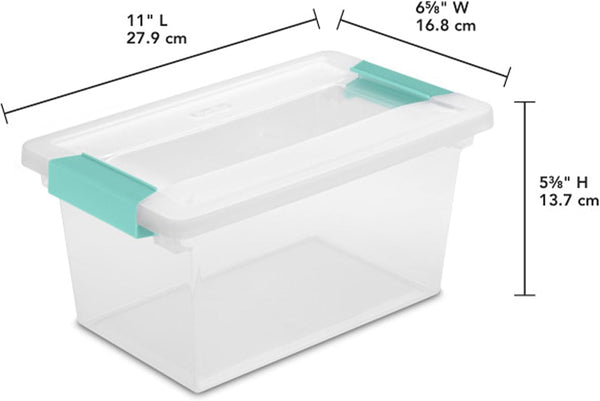Clip Box, Stackable Clear Plastic Bins - Medium, 4-Pack3