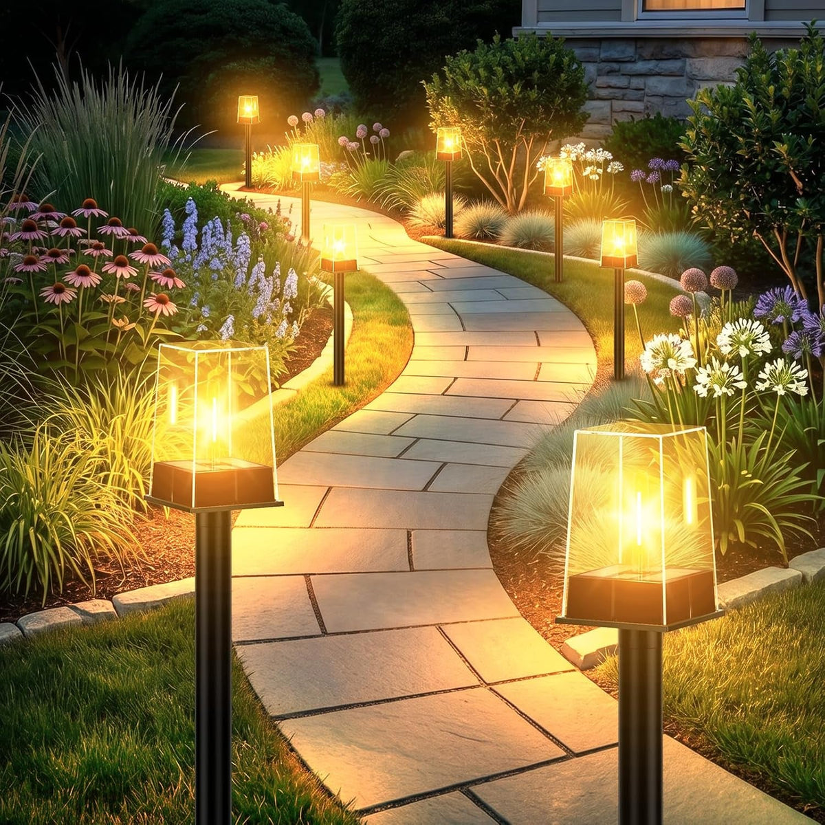solar-pathway-lights-outdoor-8-pack-solar-garden-lights-warm-white-4-lighting-modes-solar-path-lights-auto-on-off-landscape-lighting-for-yard-walkway-driveway-patio-lawn-decor