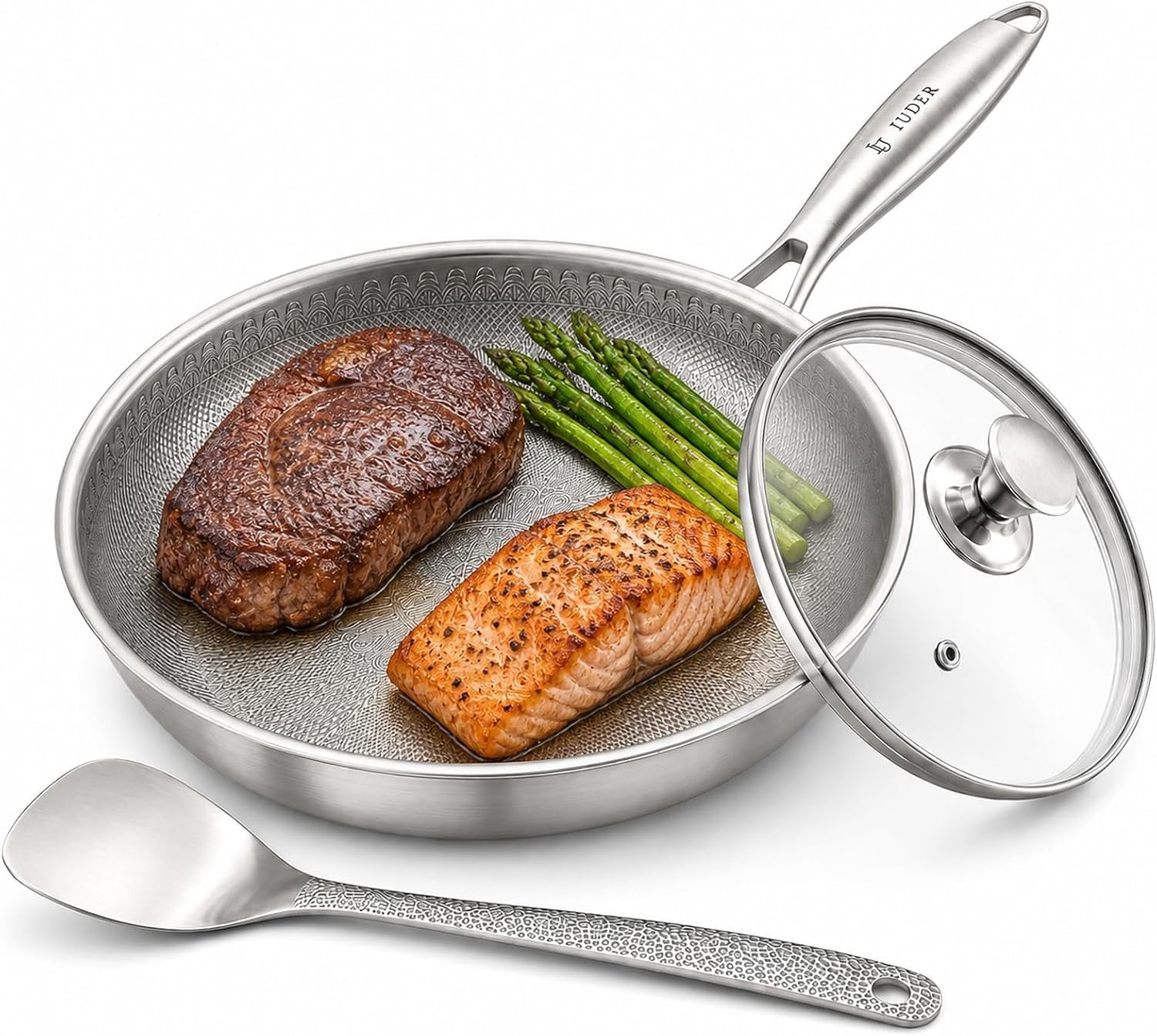 titanium-pans-for-cooking-12-frying-pan-with-lid-coating-free-pfas-pfoa-ptfe-free-cookware-uncoated-hammered-titanium-pan-nonstick-skillet-full-wall-titanium-oven-induction-safe
