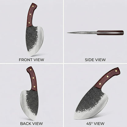 Serbian Meat Cleaver, a High Carbon Camp Knife for Beef & Bones3